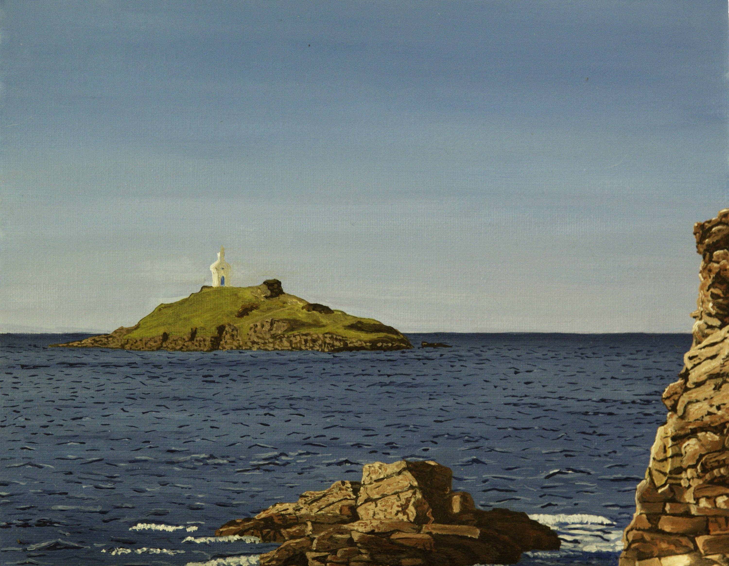 Mont st Michel (Erqy) - olieverf op board, 24 x 32 cm