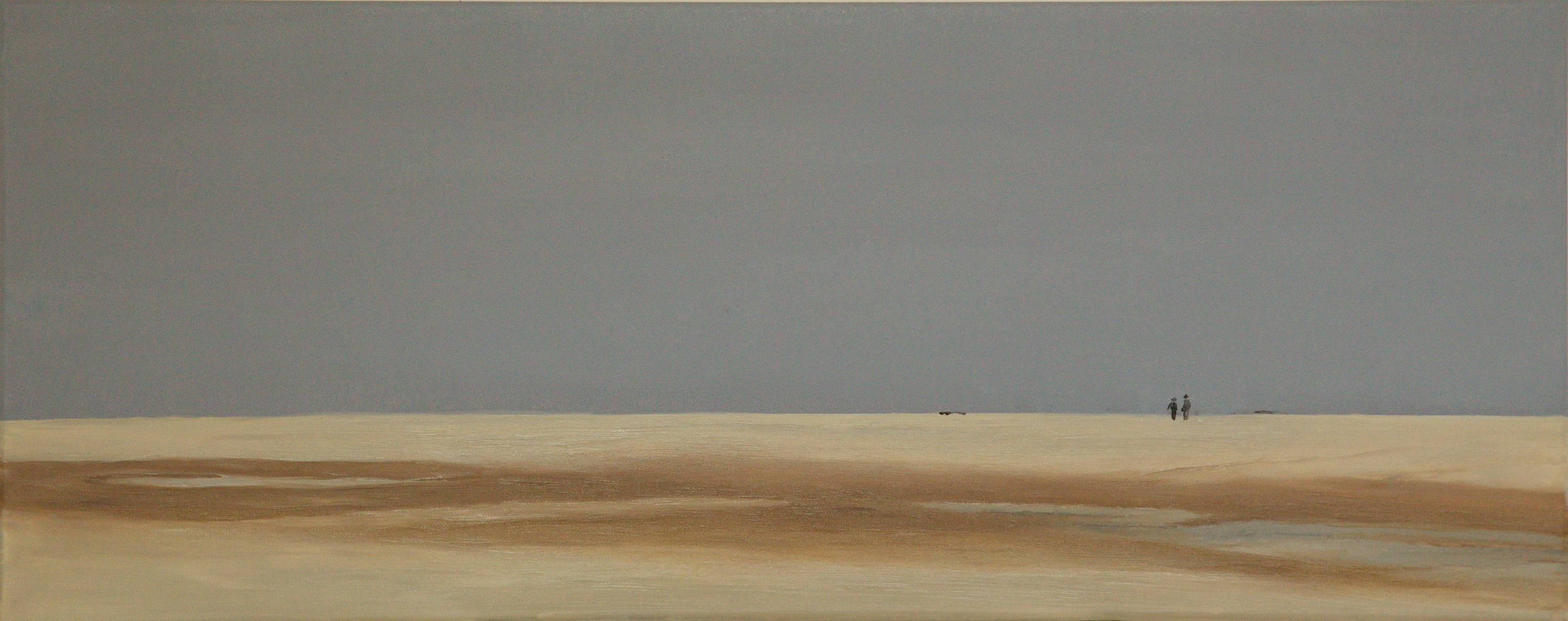 Strand Scharrendijke - olieverf op canvas - 100 x 40 cm