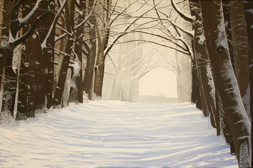 Winter- acryl op canvas - 120 x 90 cm
