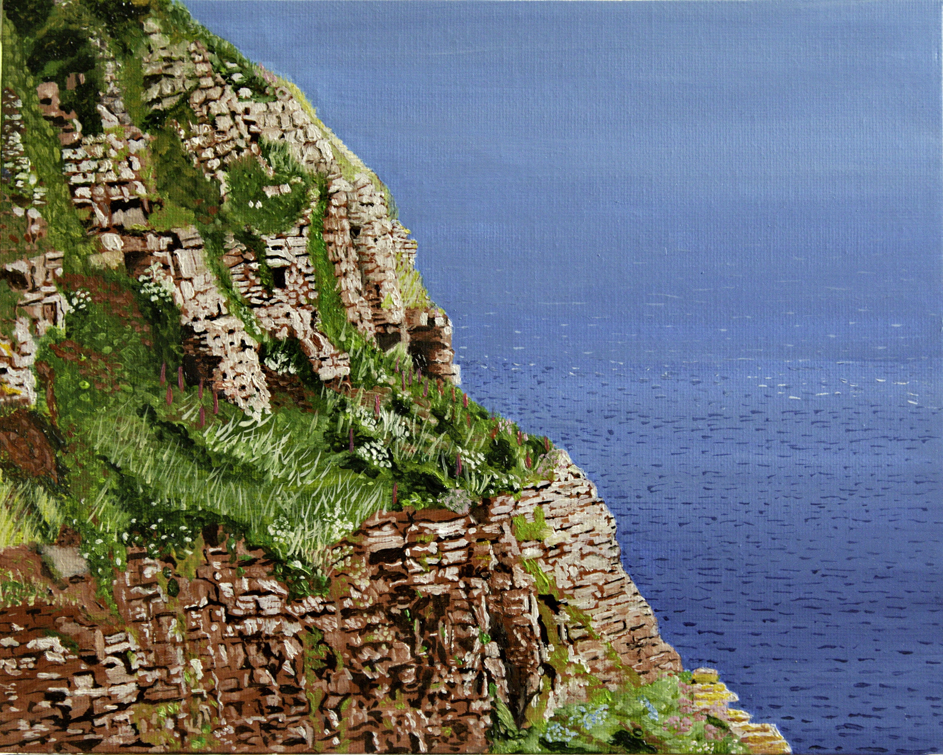 Cap Frehel - olieverf op board, 24 x 32 cm