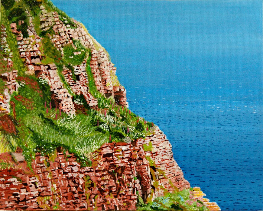 Cap Frehel - olieverf op board, 24 x 32 cm