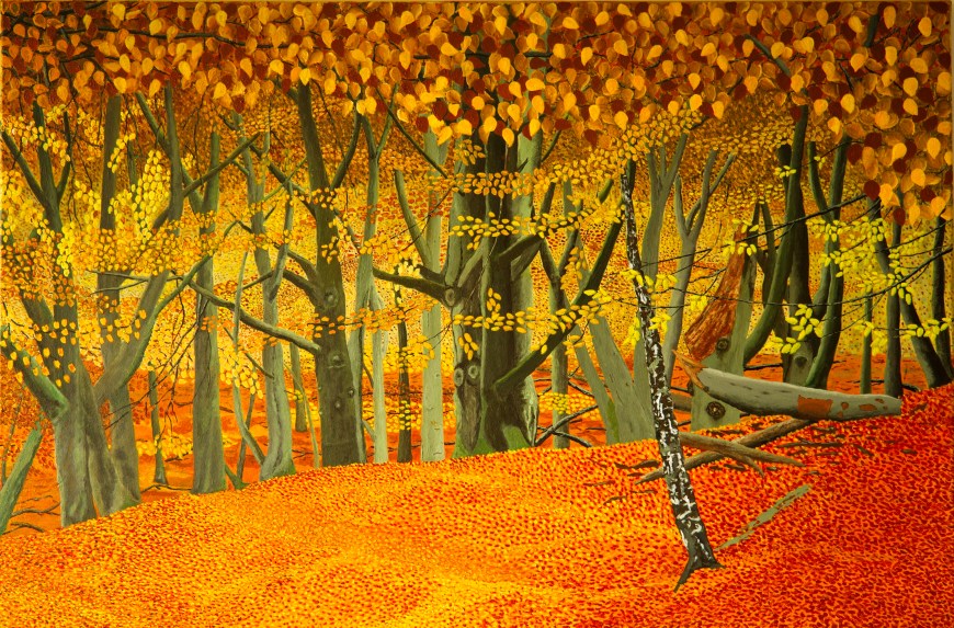 Herfst- acryl op canvas - 120 x 80 cm