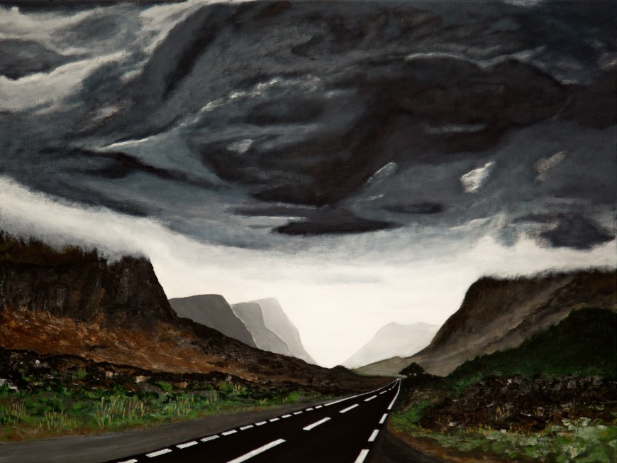 Schots landschap - acryl op canvas - 80x60 cm