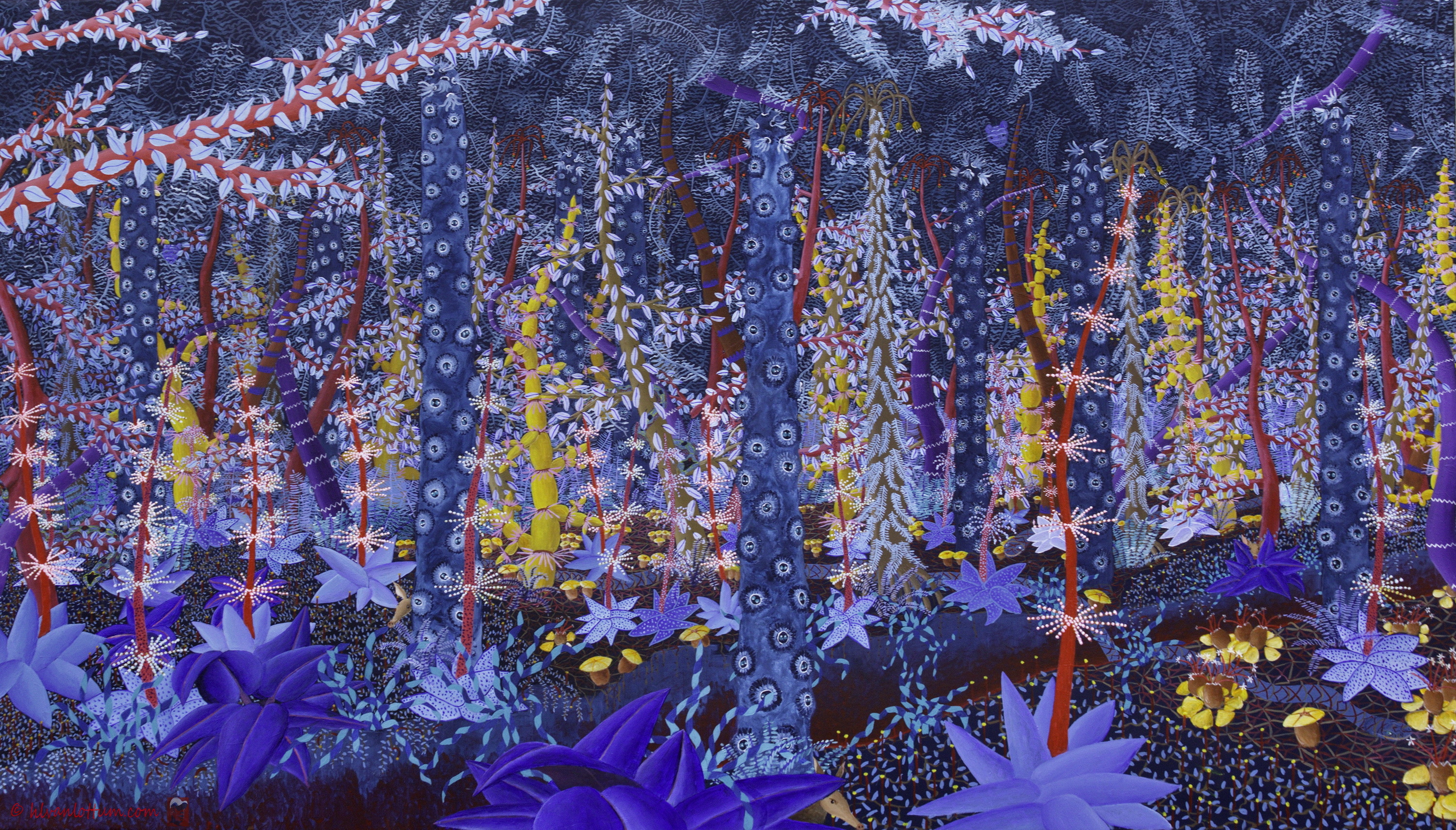 Magisch bos 4 acryl op canvas 160 x 90 cm