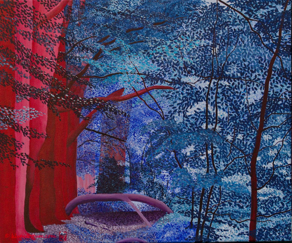 Joppe blauw rechts - acryl op canvas - 50 x 60 cm