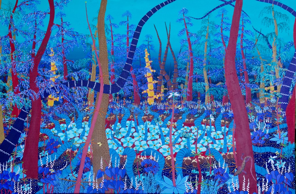 De poel - acryl op canvas - 115 x 75 cm