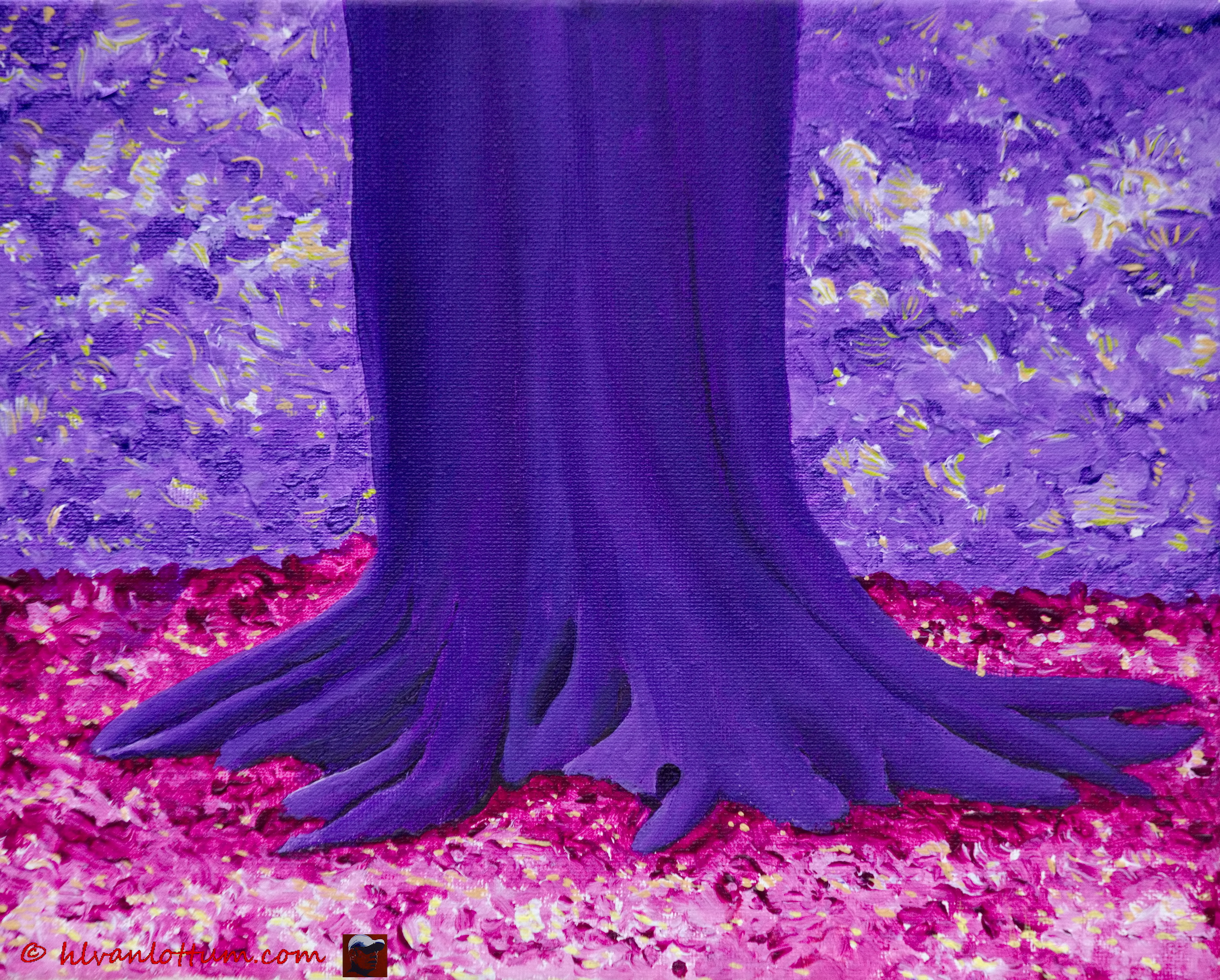 Beukenvoet 5 - acryl op canvas 24 x 30 cm