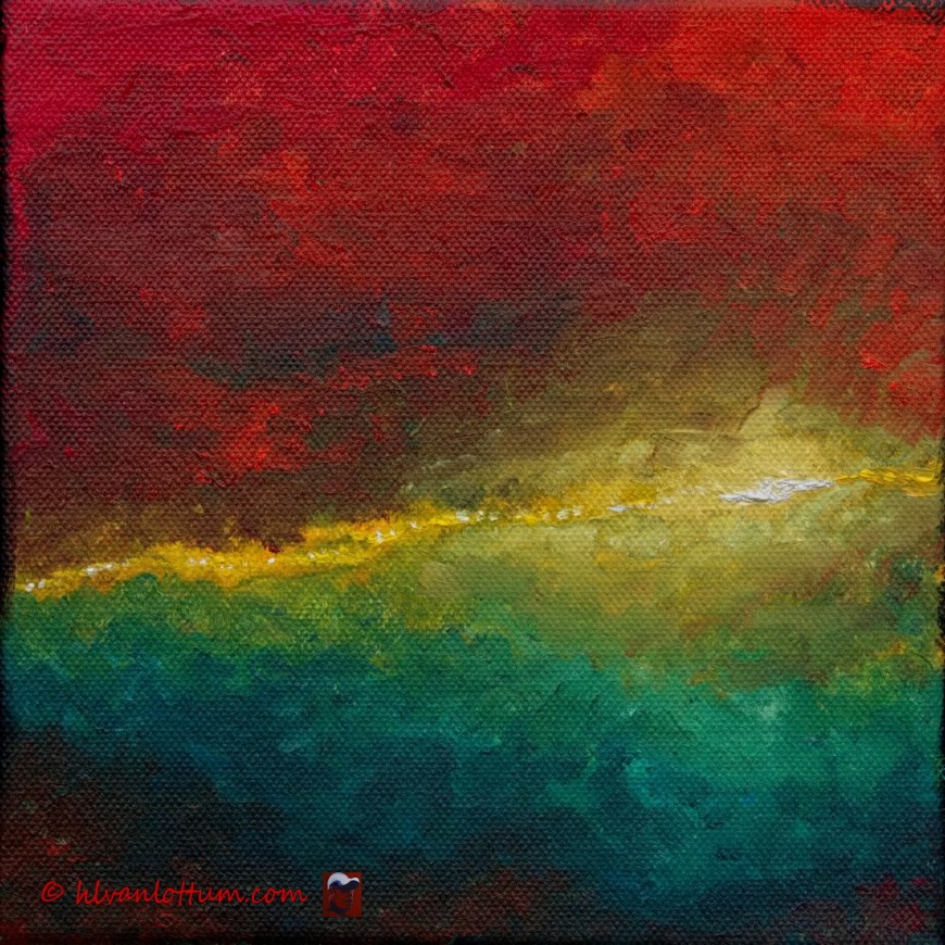 Bewust - olie op canvas 20 x 20 cm