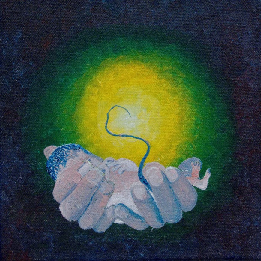 Het wonder - olieverf op doek 20 x 20 cm