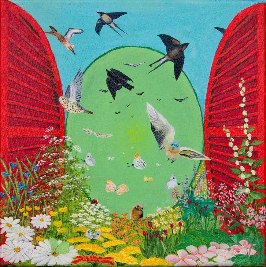 Open je blik - olieverf op doek 30 x 30 cm