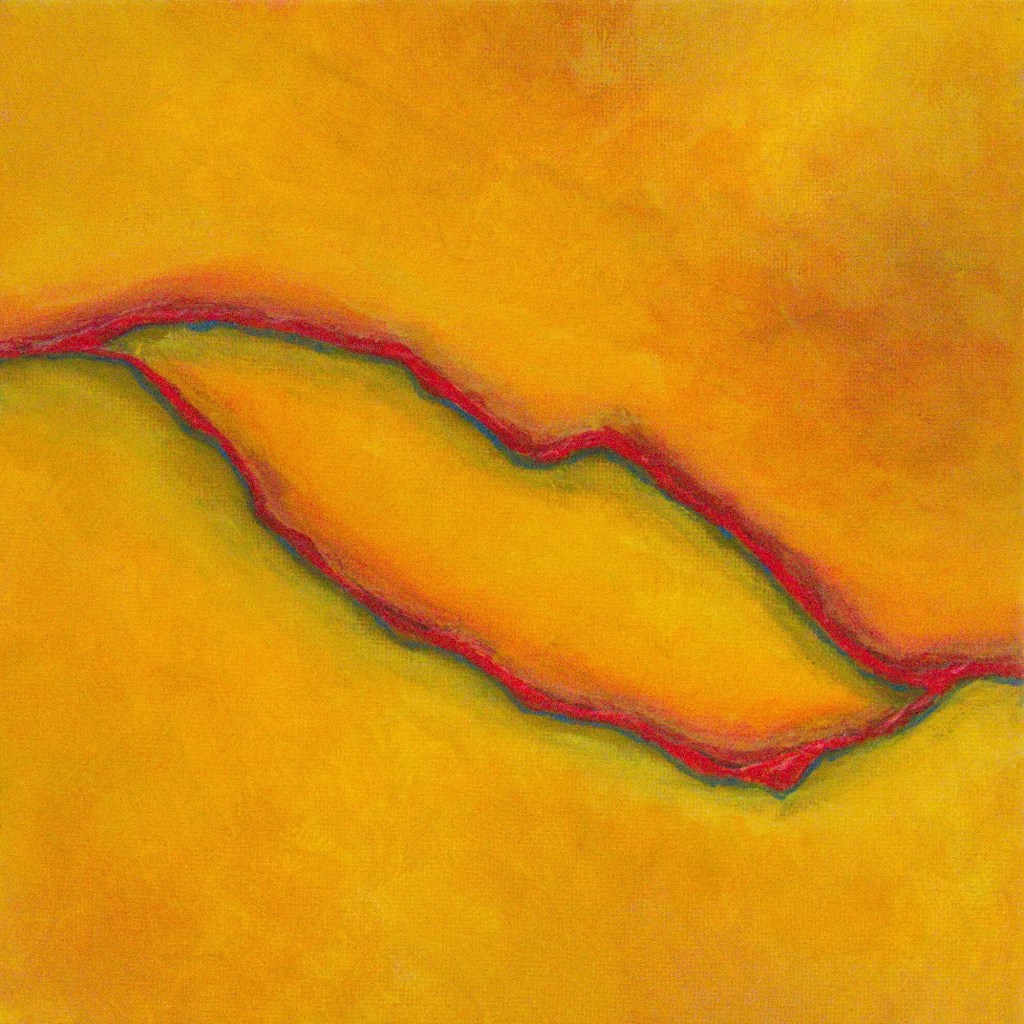 Rimpel 3 - acryl op canvas 20 x 20 cm