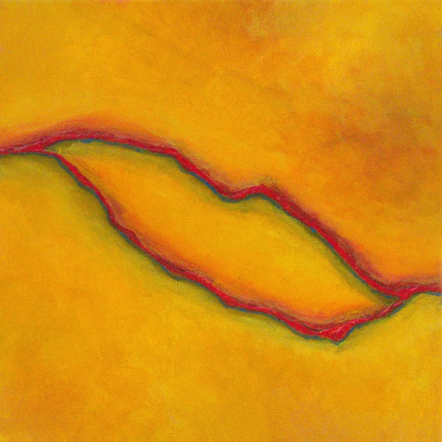 Rimpel 3 - acryl op canvas 20 x 20 cm